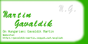 martin gavaldik business card